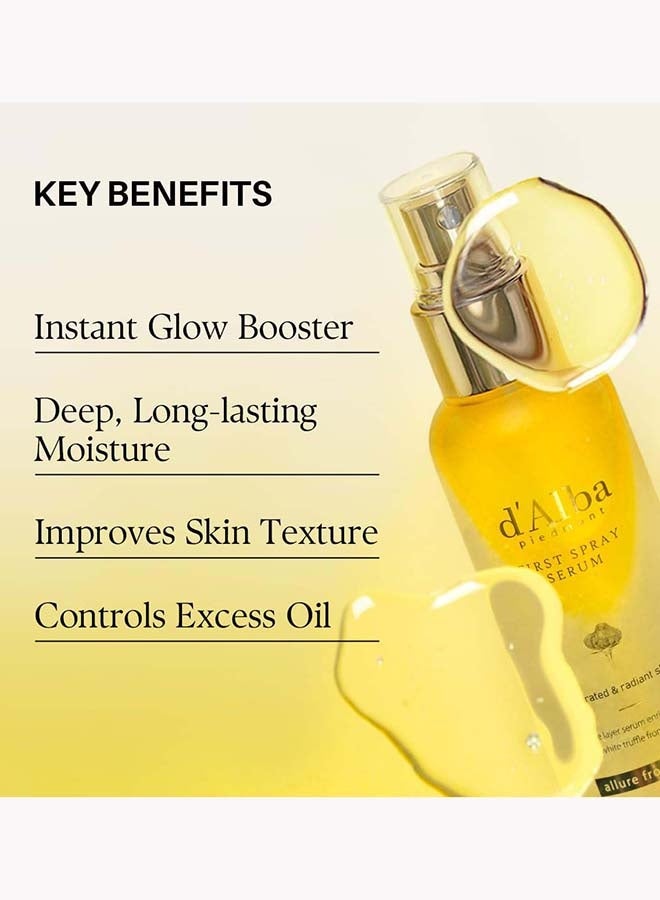 d'Alba Italian White Truffle First Spray Serum, Hydrating Face Moisturizer, Glow Serum for Radiant Skin, Non Comedogenic, All In One Mist, Vegan & Desert-Adapted ,180ml - Image 2